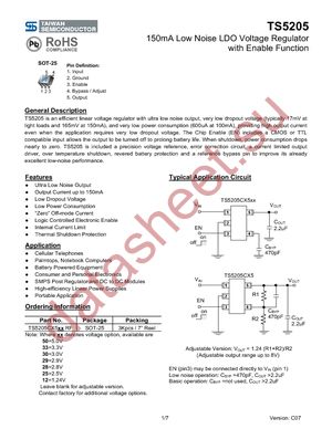 TS5205CX550 datasheet  